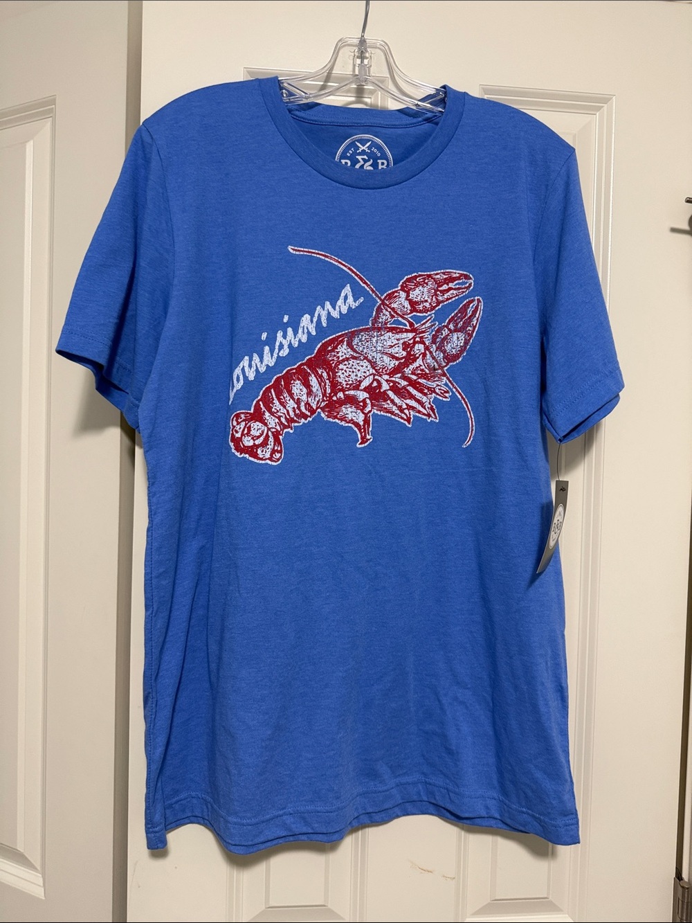 Blue Louisiana Lobster Graphic Tee - Men